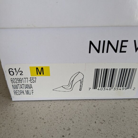 Red Floral Nine West Tatiana pointy toe heel - Picture 7 of 7